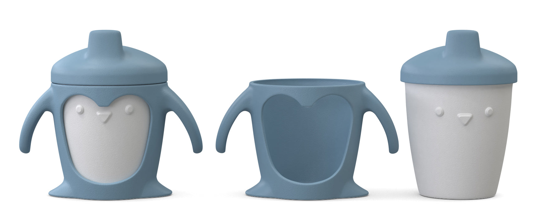 Naomi Penguin 3 in 1 Silicone Toddler Cups