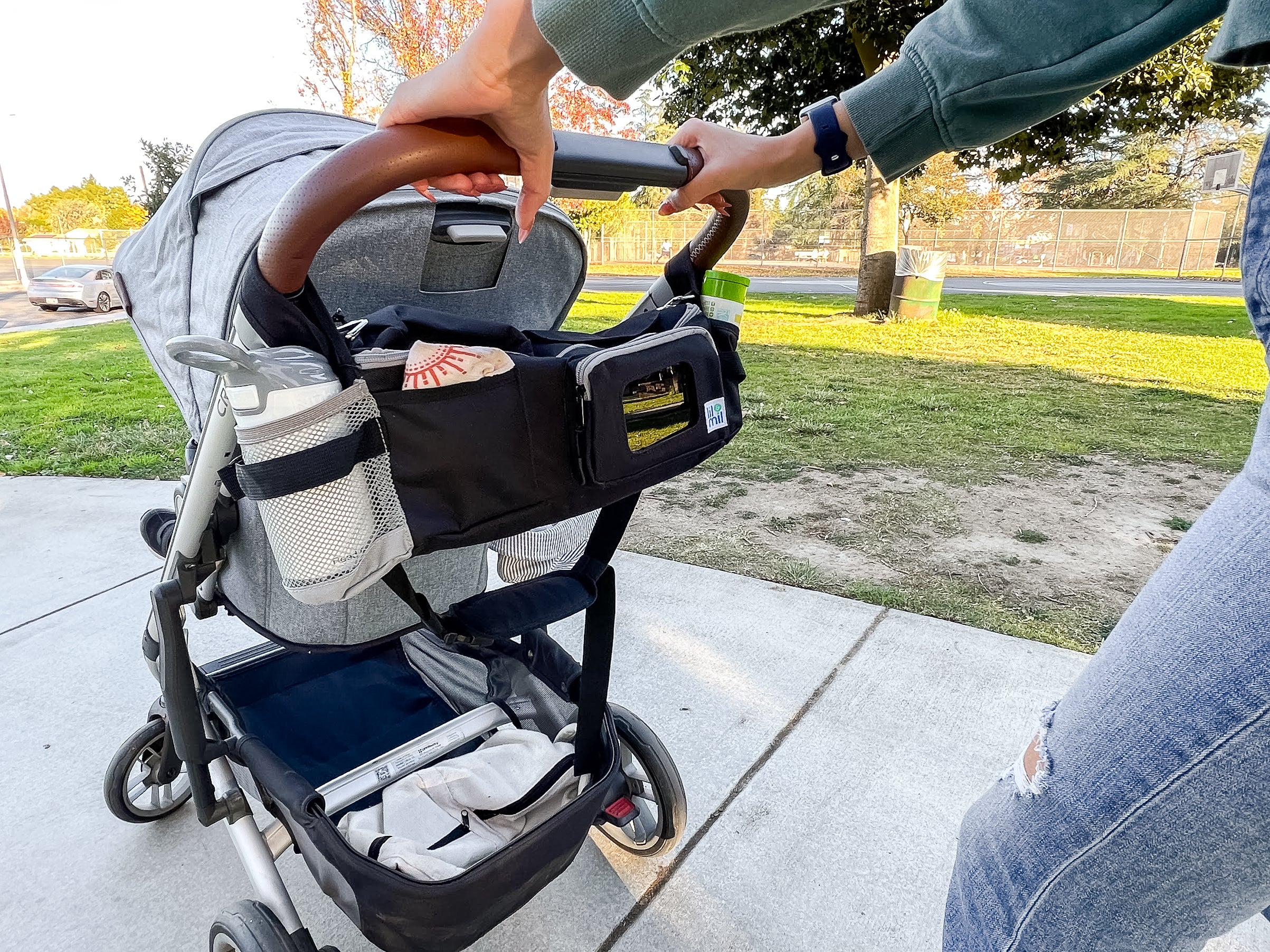 Stroller Organizer and Crossbody Diaper Bag