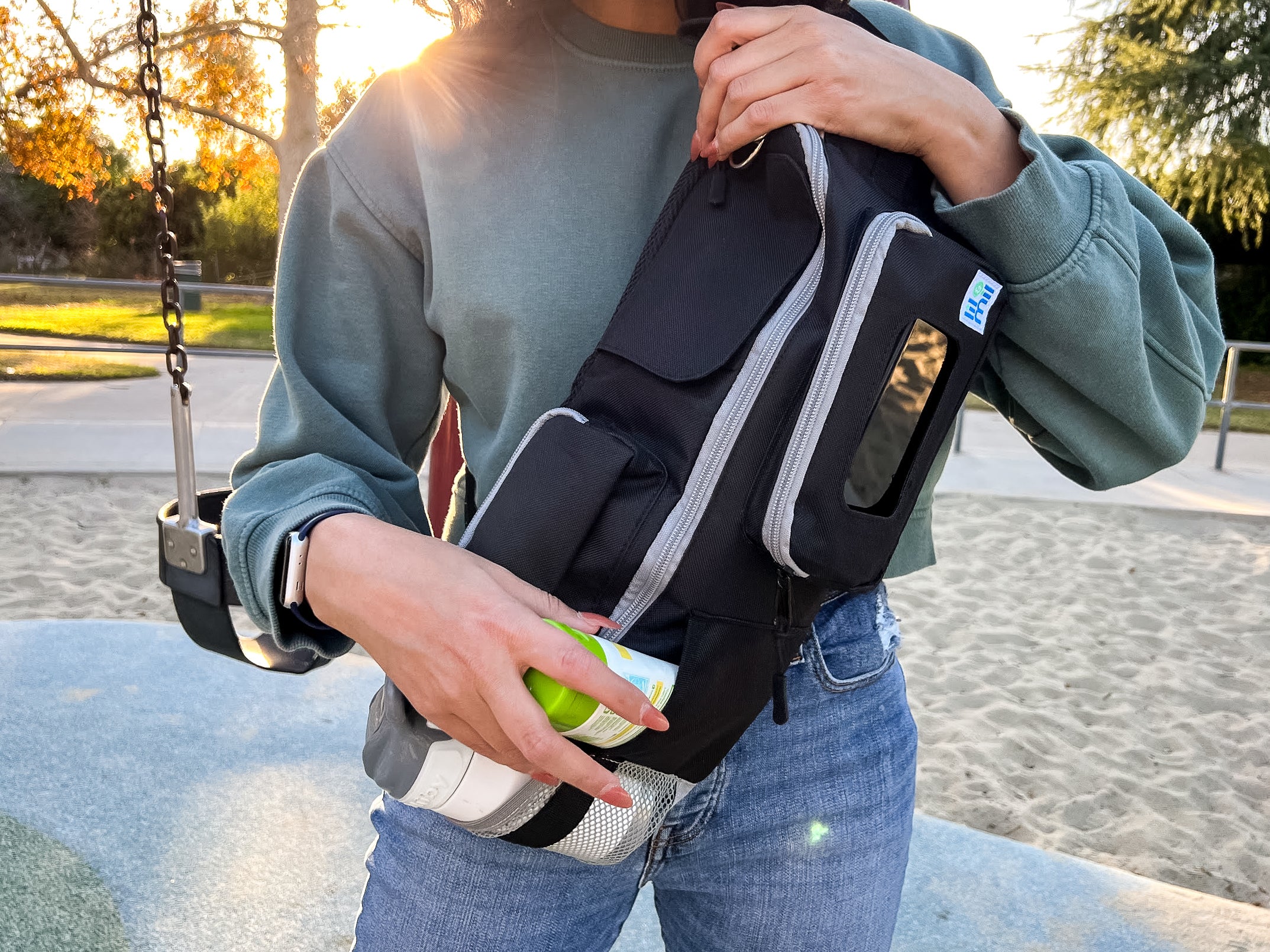 Stroller Organizer and Crossbody Diaper Bag