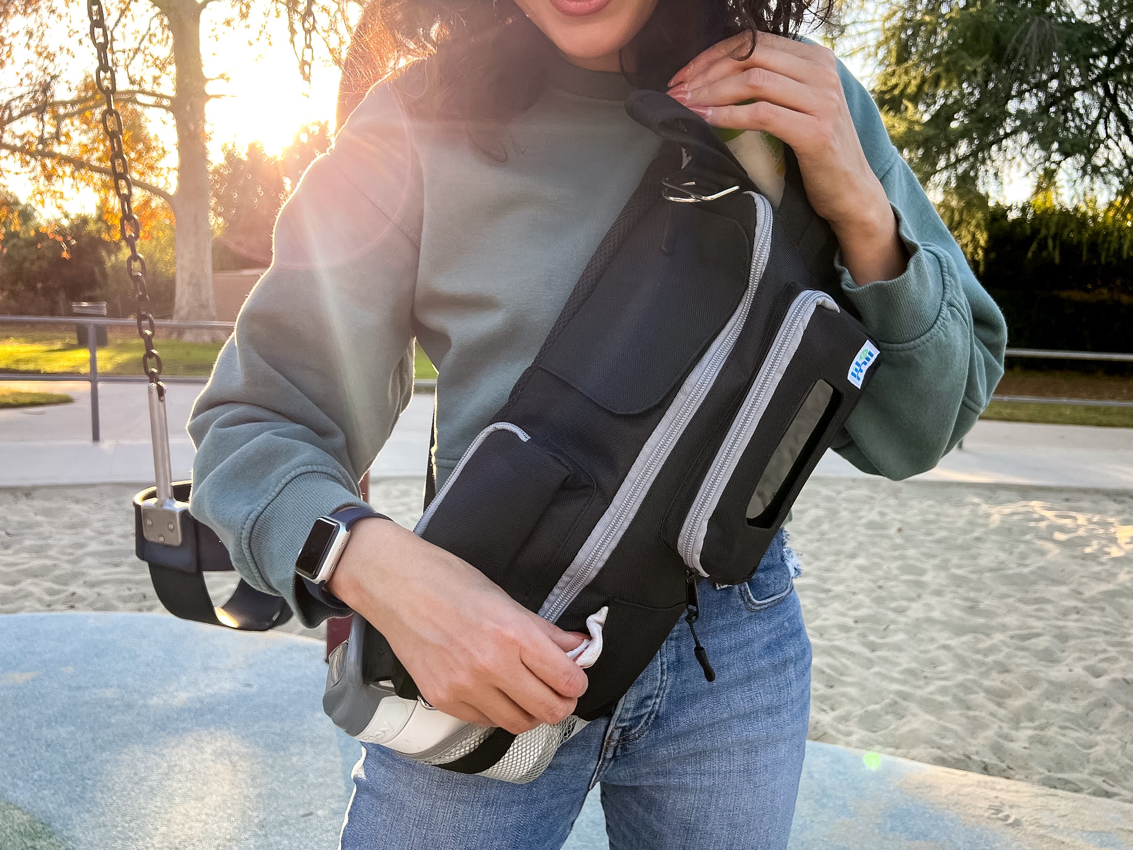 Stroller Organizer and Crossbody Diaper Bag