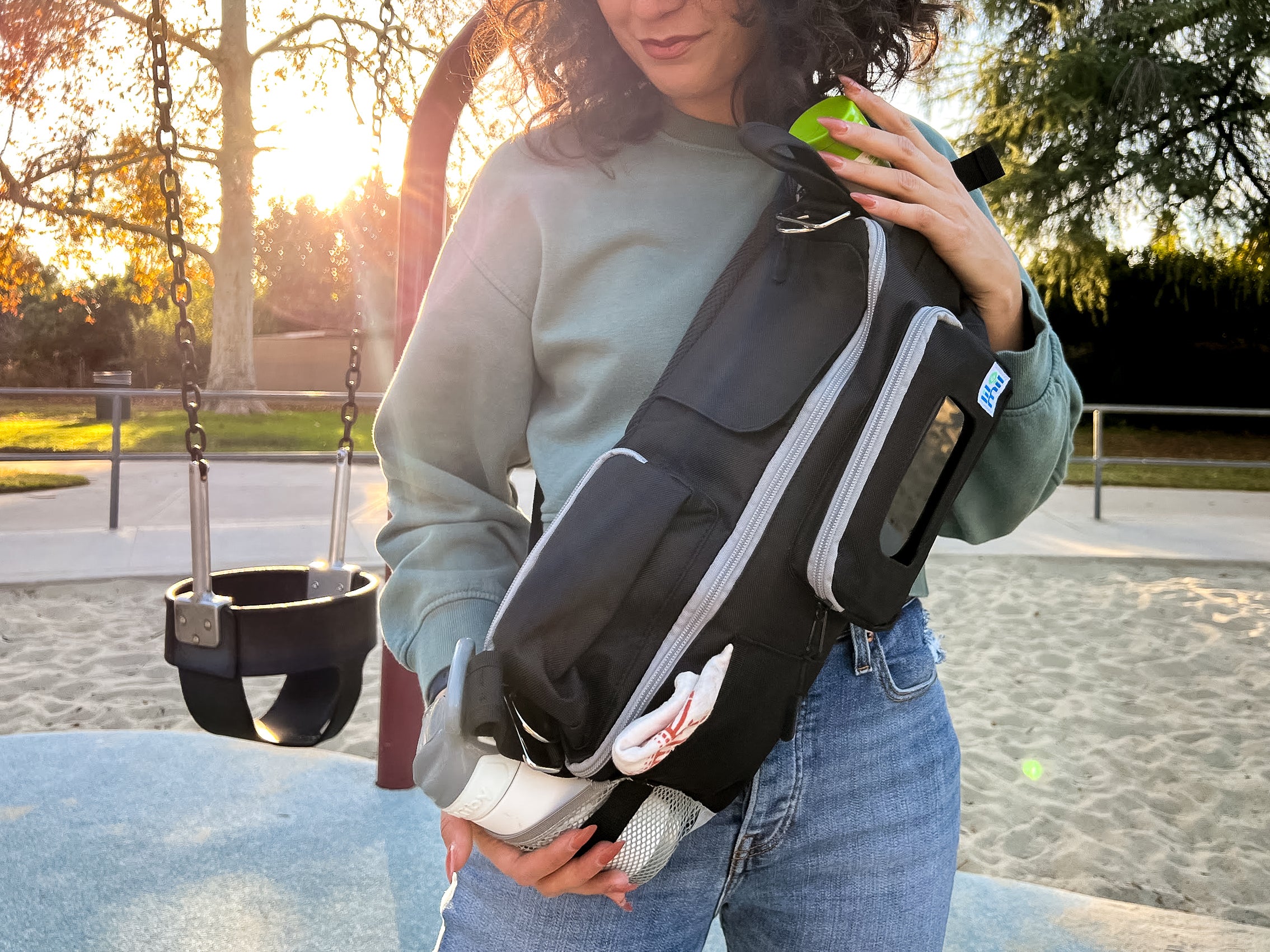 Stroller Organizer and Crossbody Diaper Bag