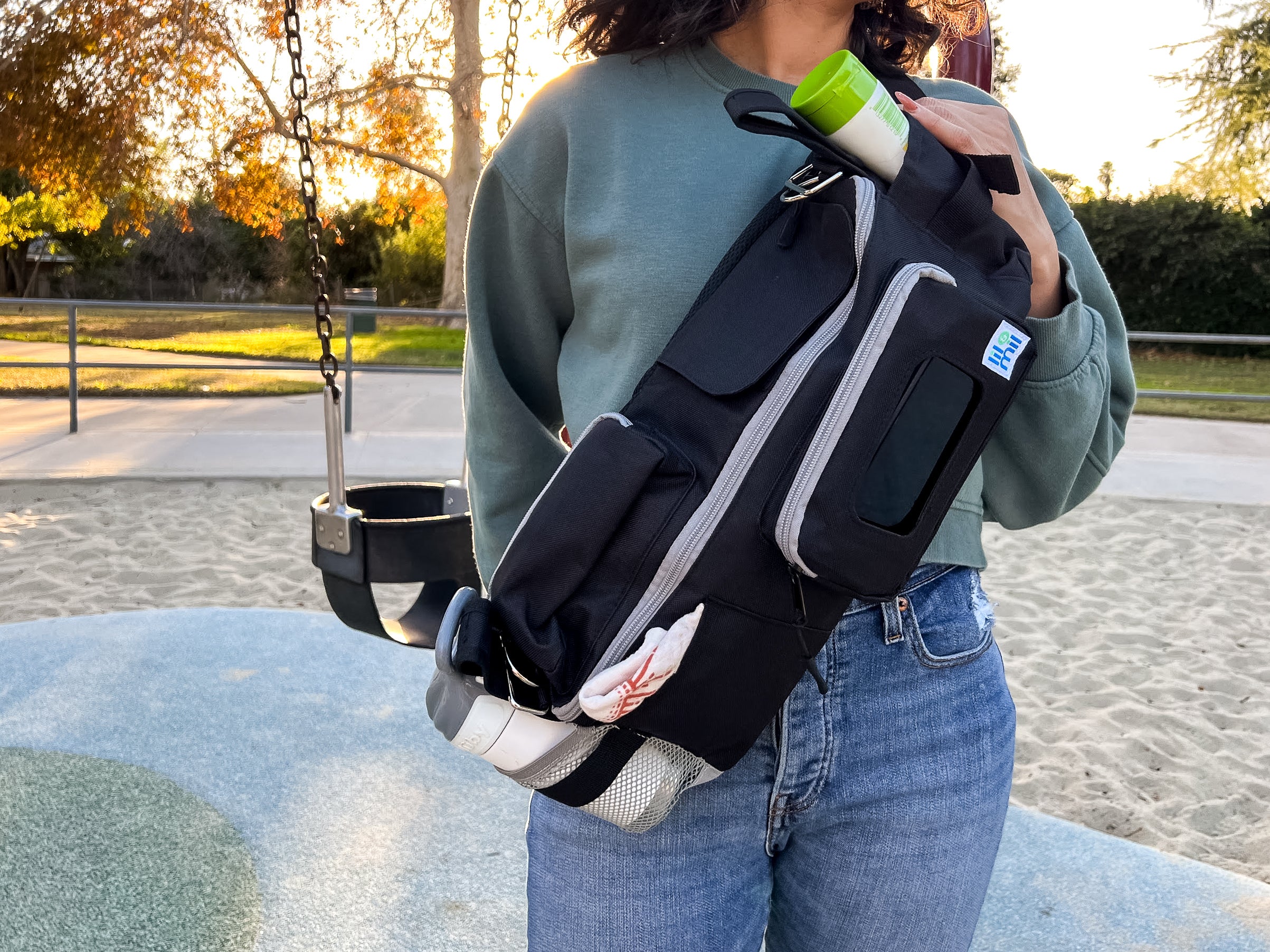 Stroller Organizer and Crossbody Diaper Bag